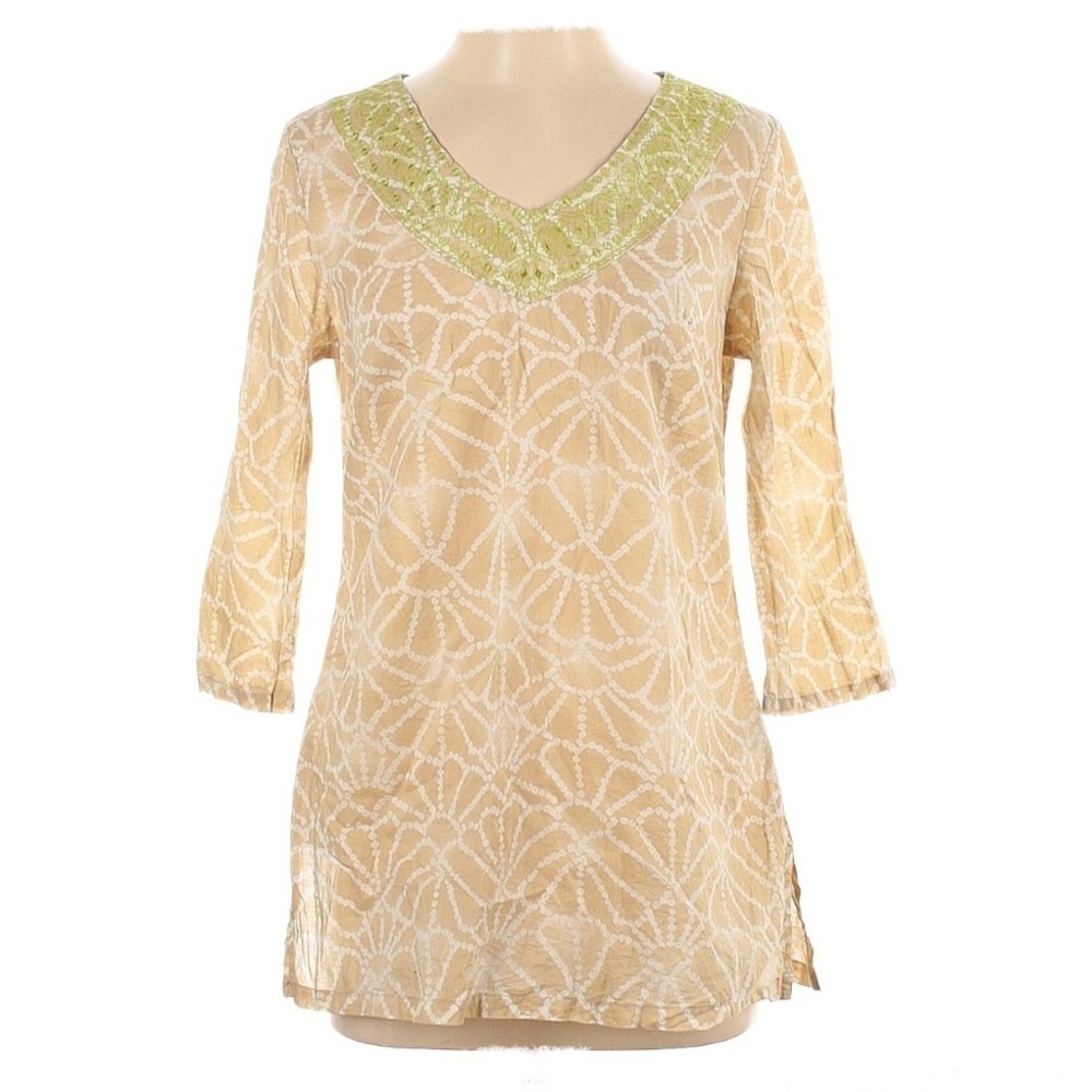 Calypso St. Barth X Target Tunic Top Womens XS Boho Coastal Embroidered Beach